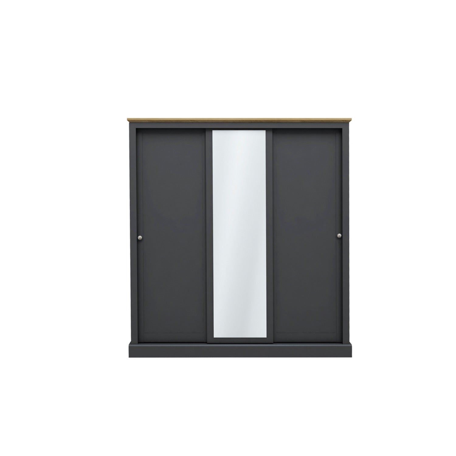 Devon 3 Door Sliding Wardrobe Charcoal - Grey