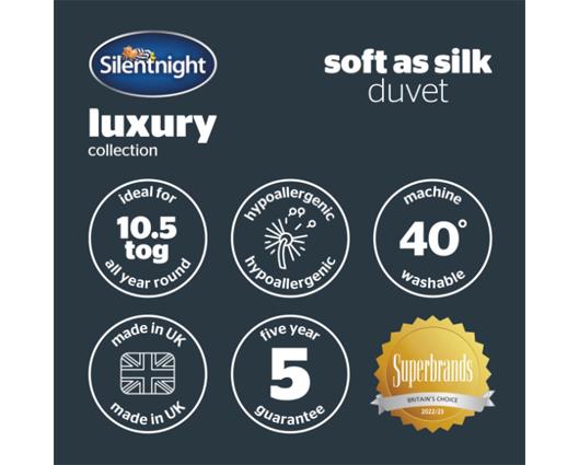 Double - Silentnight Soft as Silk Duvet - 10.5 Tog