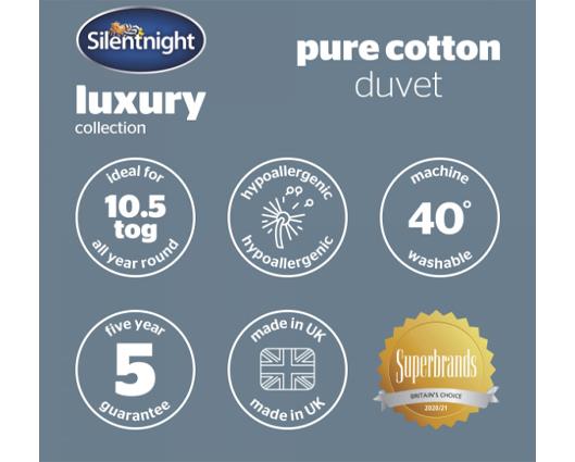 King - Silentnight Pure Cotton Duvet - 10.5 Tog