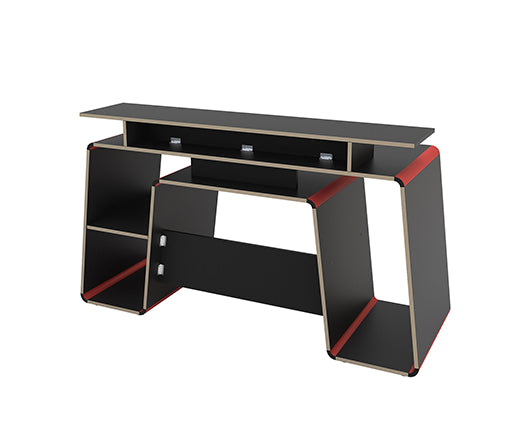 Onyx Gaming Computer Desk- Black & Red