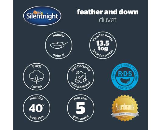 Double - Silentnight Feather and Down 10.5 tog Duvet