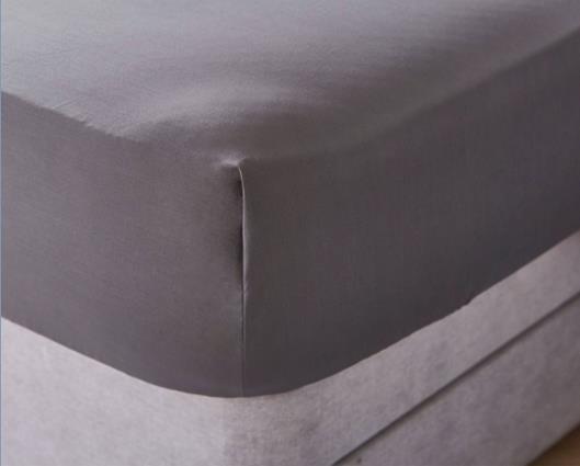 Double - Silentnight Cotton Rich Fitted Sheets - Charcoal