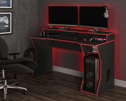 Enzo Gaming Computer Desk - Black & Red