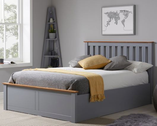 Phoenix Ottoman Bed Stone Grey