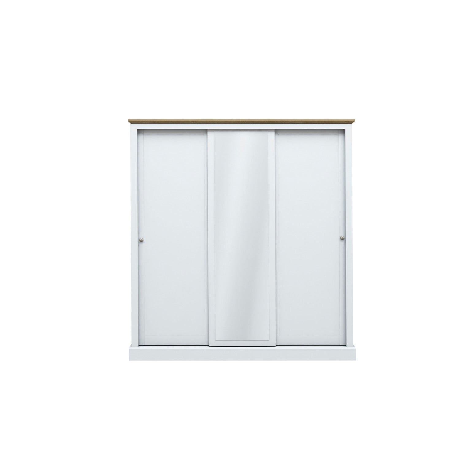 Devon 3 Door Sliding Wardrobe - White