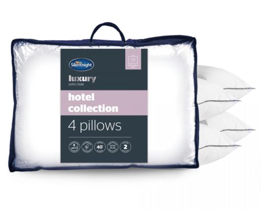 Silentnight Hotel Collection Piped Pillow - 4 Pack