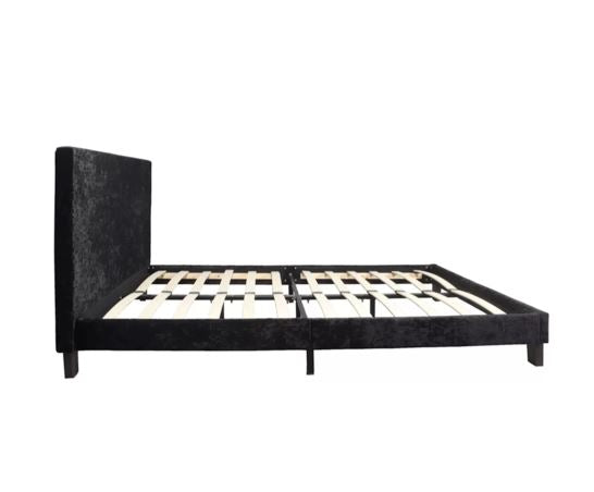 Berlin Bed - Black Crushed Velvet