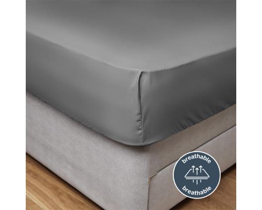 King - Silentnight Supersoft Charcoal Fitted Sheet