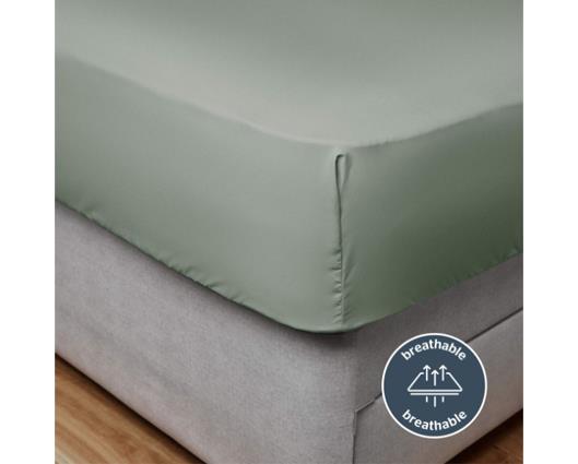 Superking - Silentnight Supersoft Sage Fitted Sheet