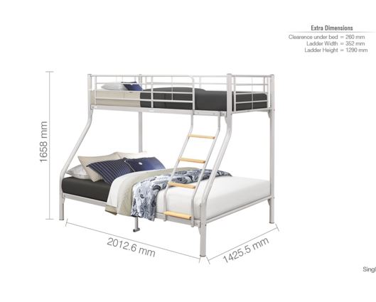 Nexus Bunk Bed - Silver