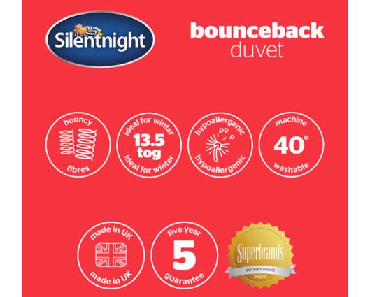 Double - Silentnight Bounceback Duvet - 13.5 Tog