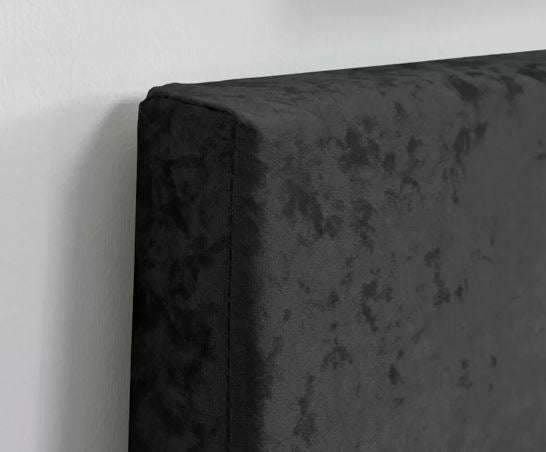 Berlin Ottoman Bed - Black Crushed Velvet