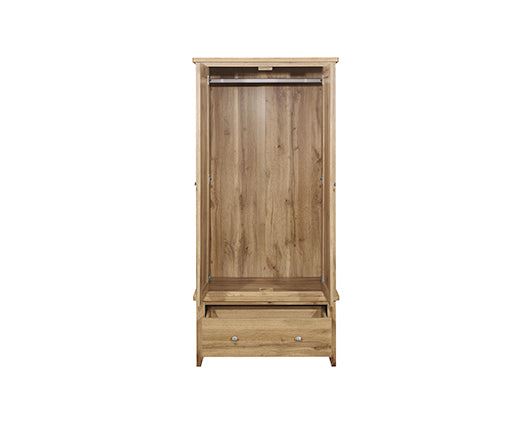 Hampstead 2 Door 1 Drawer Wardrobe - Oak