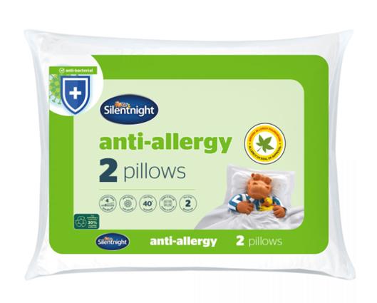 Silentnight Premium Overlocked Anti-Allergy Pillow Pair