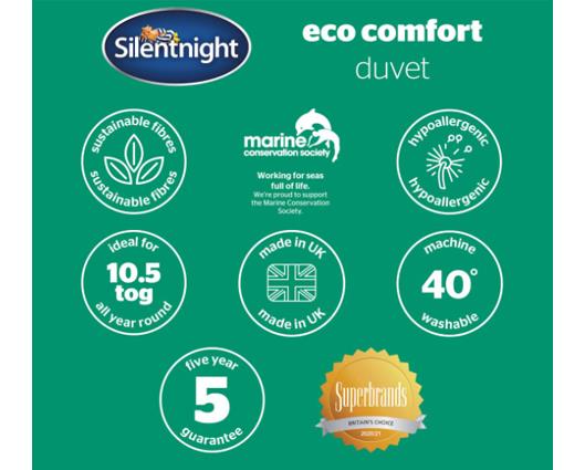 Single - Silentnight Eco Comfort Duvet - 10.5 Tog