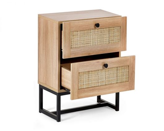 Padstow 2 Drawer Bedside- Oak