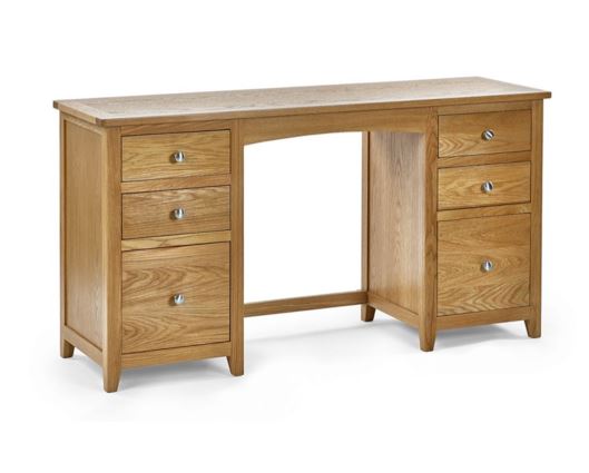 Mallory Twin Pedestal Dressing Table + Stool Set Fsc