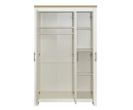 Highgate 3 Door Wardrobe With Mirror - Cream