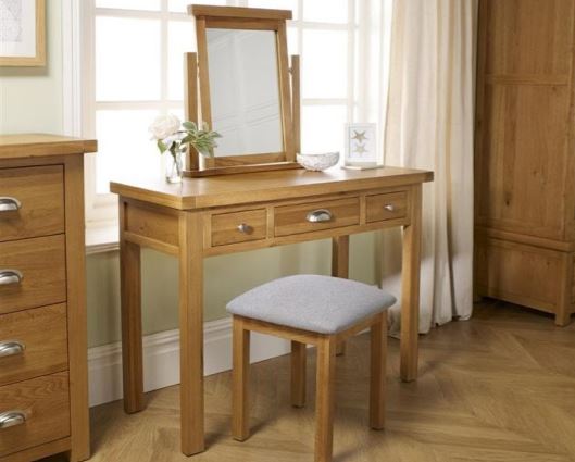 Woburn 3 Drawer Dressing Table - Oak