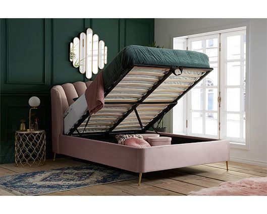 Lottie Ottoman Bed Pink