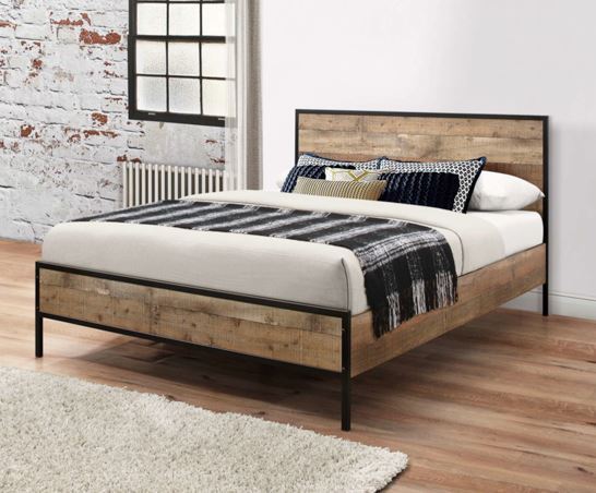 Urban Bed - Black & - Oak