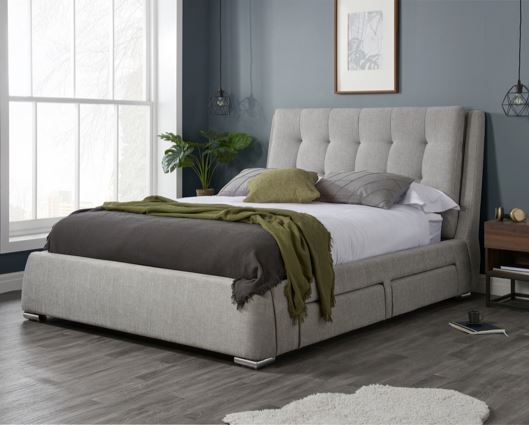 Mayfair Bed With Drawers Grey