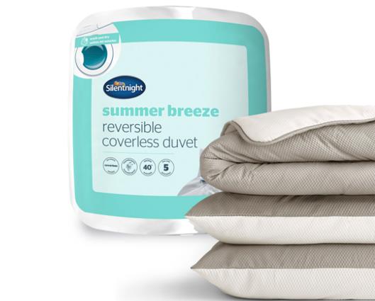 Single - Silentnight Summer Breeze Seersucker Coverless Duvet 2.5 Tog Cream/Taupe