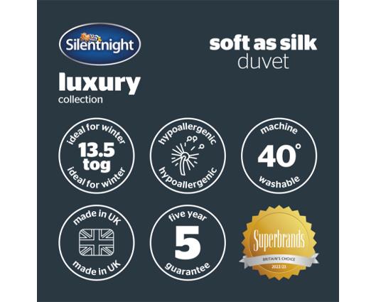 King - Silentnight Soft as Silk Duvet - 13.5 Tog