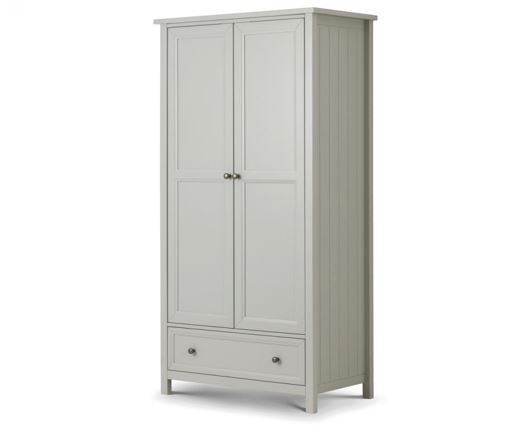 Maine 2 Door Combination Wardrobe - Grey