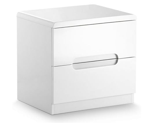 Manhattan 2 Drawer Bedside- White