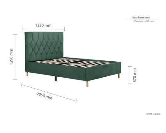 Loxley Ottoman Bed Green