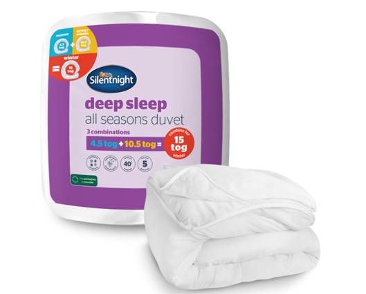 King - Silentnight Deep Sleep All Seasons Duvet - 4.5 tog + 10.5 tog