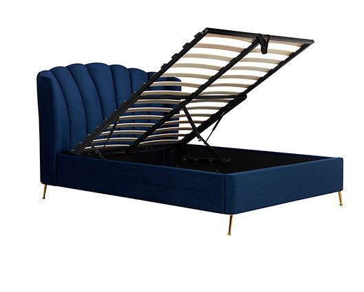 Lottie Ottoman Bed Midnight Blue