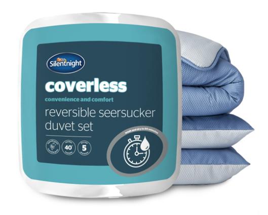 Double - Silentnight Seersucker Coverless Duvet 10.5 Tog