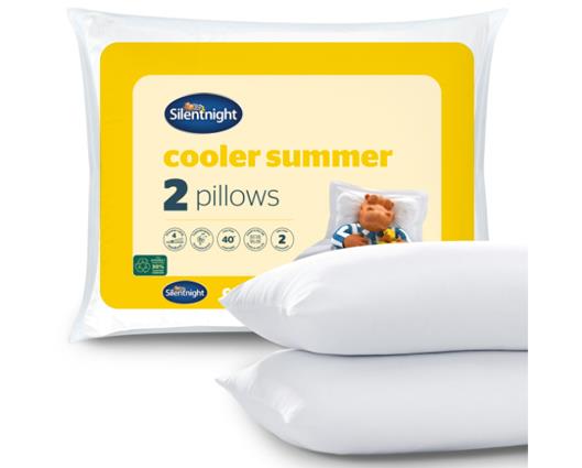 Silentnight Cooler Summer Pillow - 2 Pack