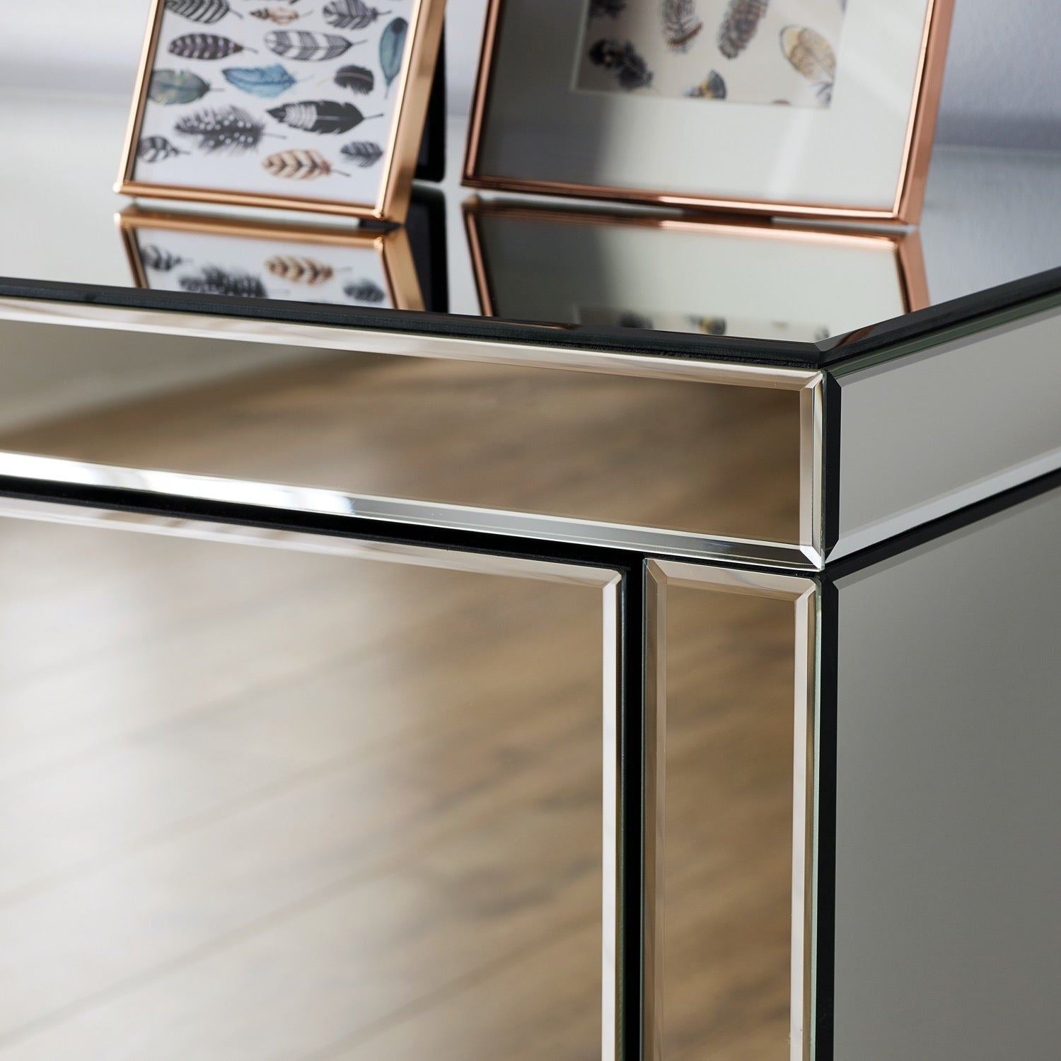 Seville 3 Drawer Bedside - Mirrored