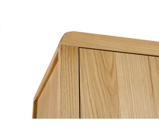 Curve 2 Door 1 Drawer Wardrobe - Oak