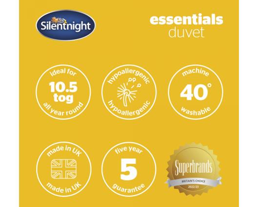 Single - Silentnight Essentials Duvet - 10.5 Tog