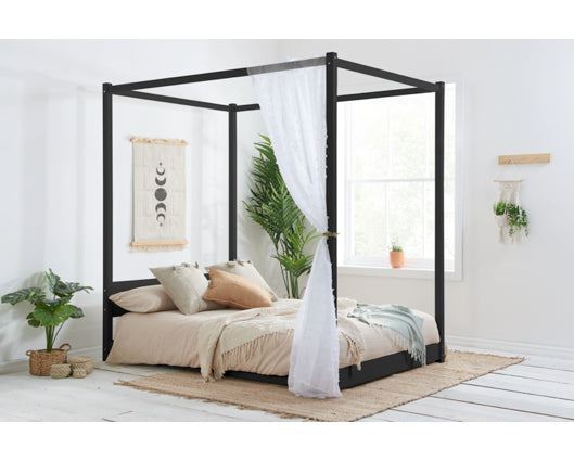 Darwin Four Poster Bed - Black