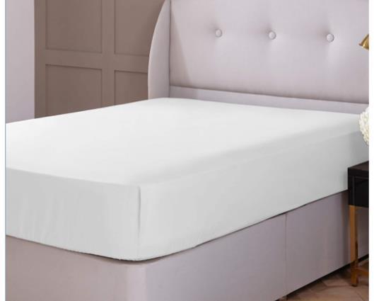 Double - Silentnight Pure Cotton Extra Deep Fitted Sheet - White