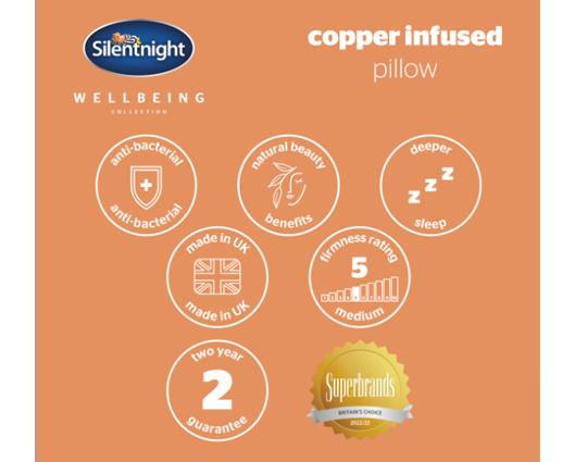 Silentnight Wellbeing Collection Copper Pillow