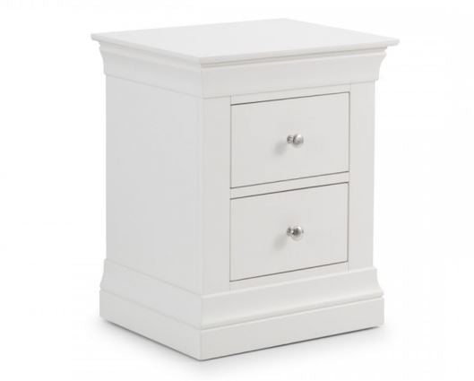 Clermont 2 Drawer Bedside - White