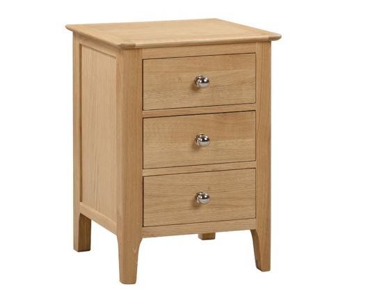 Cotswold 3 Drawer Bedside - Oak