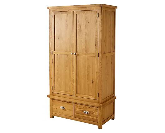 Woburn 2 Door 2 Drawer Wardrobe - Oak