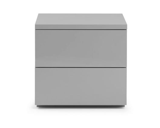 Monaco 2 Draw Bedside - Gloss - Grey