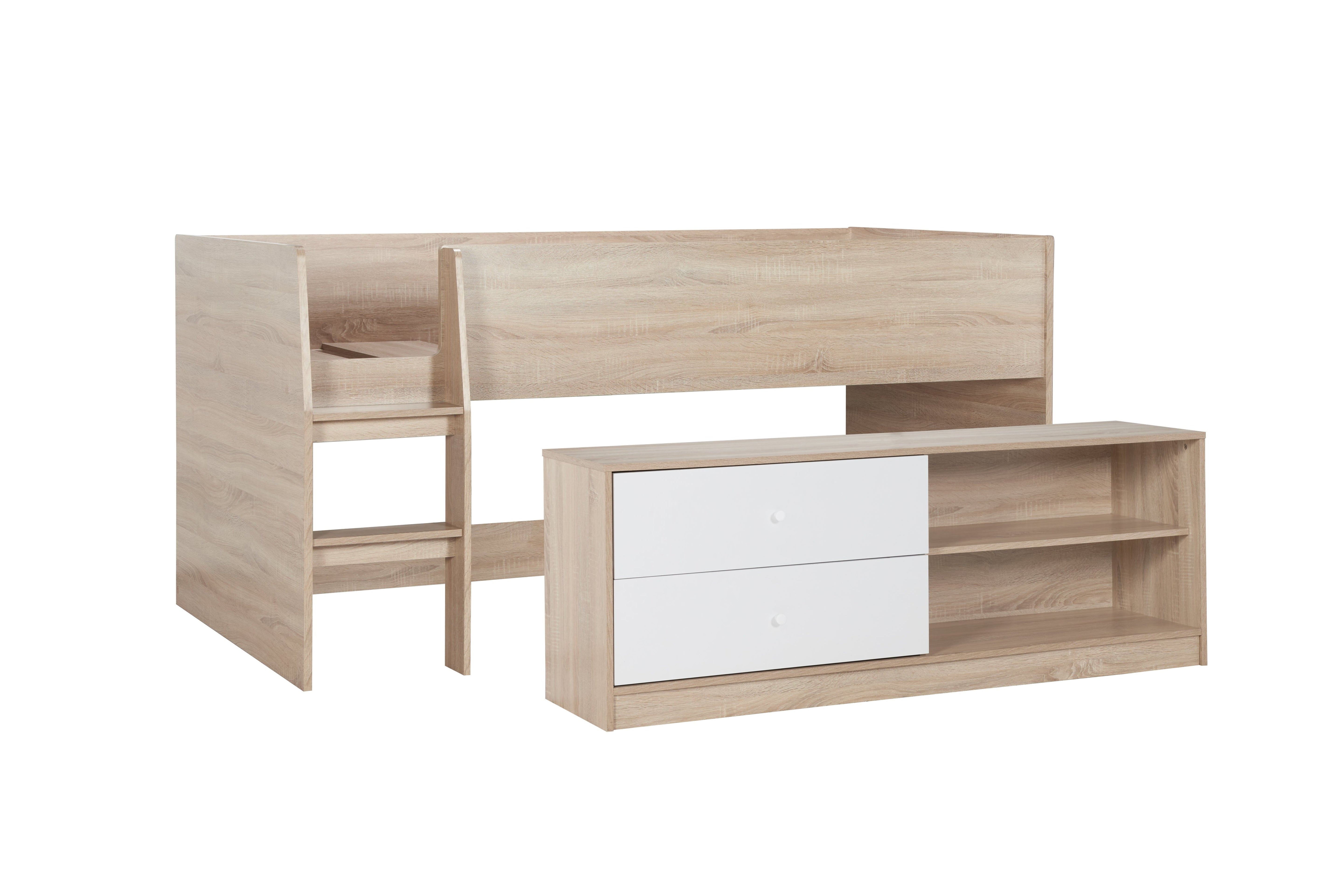 Leyton Cabin Bed - White and Oak