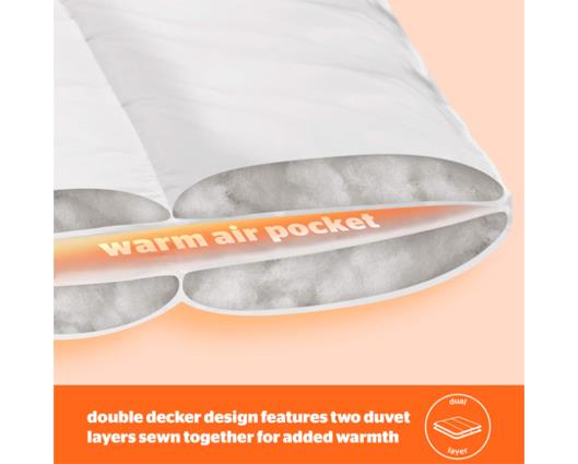 Single - Silentnight Warm And Cosy Double Decker Duvet - 18 Tog