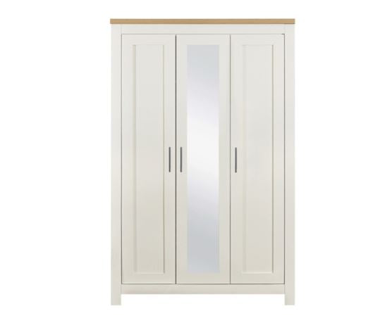 Highgate 3 Door Wardrobe With Mirror - Cream