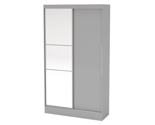 Lynx 2 Door Sliding Wardrobe With Mirror - Grey