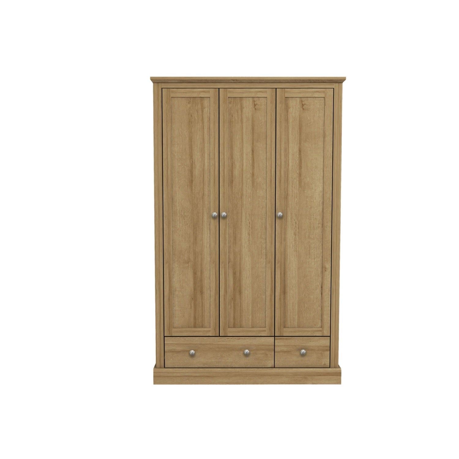 Devon 3 Door 2 Drawer Wardrobe - Oak